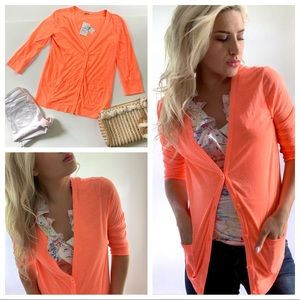 Gap Neon Orange Summer 3/4 Sleeve